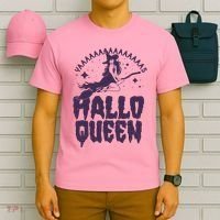 Funny Retro Halloween Yaaas Hallo Queen Witch T-Shirt thumb 6