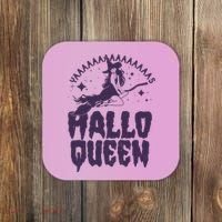 Funny Retro Halloween Yaaas Hallo Queen Witch Coaster thumb 0