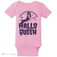 Funny Retro Halloween Yaaas Hallo Queen Witch Baby Bodysuit thumb 0