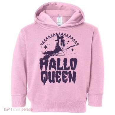 Funny Retro Halloween Yaaas Hallo Queen Witch Toddler Hoodie