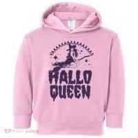 Funny Retro Halloween Yaaas Hallo Queen Witch Toddler Hoodie thumb 0
