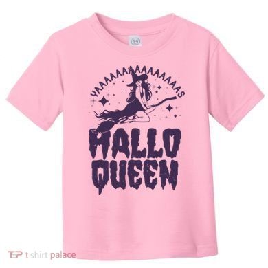 Funny Retro Halloween Yaaas Hallo Queen Witch Toddler T-Shirt