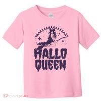 Funny Retro Halloween Yaaas Hallo Queen Witch Toddler T-Shirt thumb 0