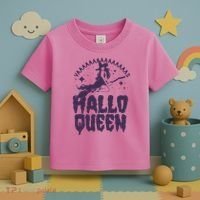 Funny Retro Halloween Yaaas Hallo Queen Witch Toddler T-Shirt thumb 3