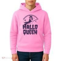 Funny Retro Halloween Yaaas Hallo Queen Witch Kids Hoodie thumb 4