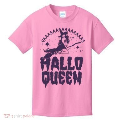 Funny Retro Halloween Yaaas Hallo Queen Witch Kids T-Shirt
