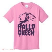 Funny Retro Halloween Yaaas Hallo Queen Witch Kids T-Shirt thumb 0