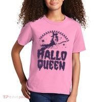 Funny Retro Halloween Yaaas Hallo Queen Witch Kids T-Shirt thumb 2
