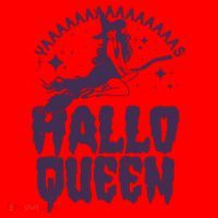 Funny Retro Halloween Yaaas Hallo Queen Witch Santa Hat thumb 1
