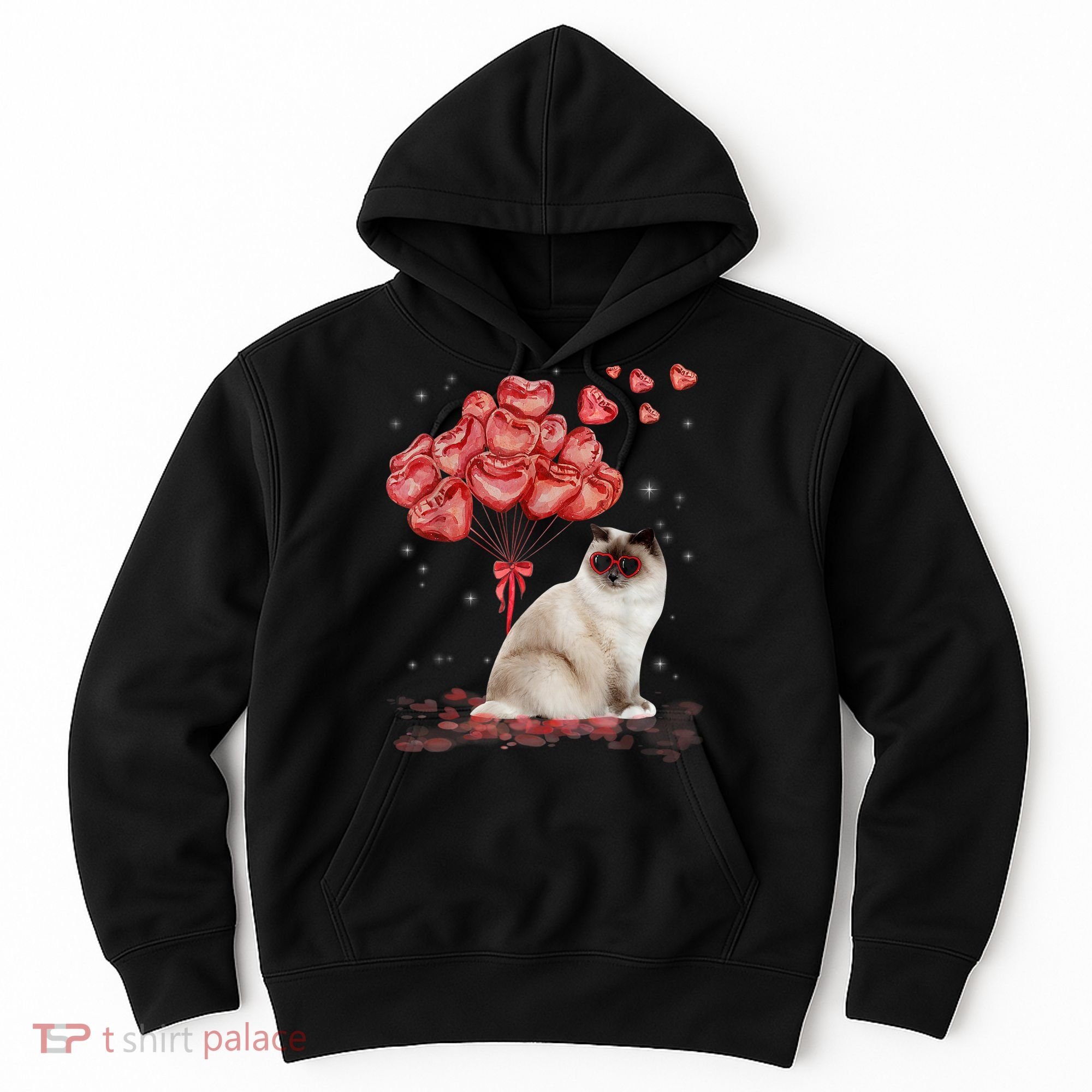 Funny Ragdoll Heart Valentines Day Cat Dad Mom Gift Hoodie
