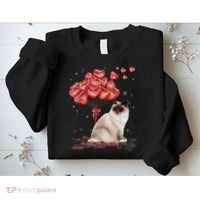 Funny Ragdoll Heart Valentines Day Cat Dad Mom Gift Sweatshirt thumb 2