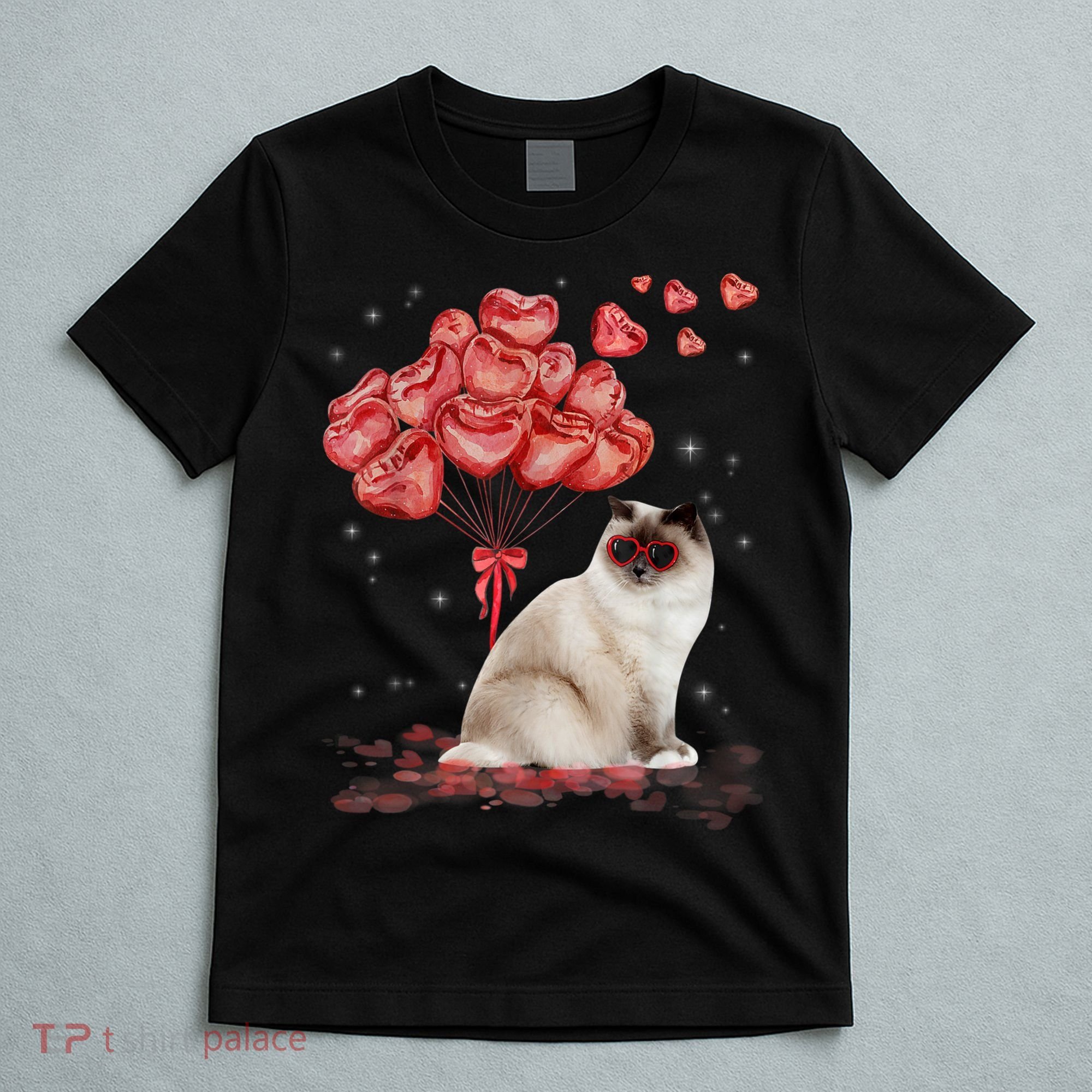 Funny Ragdoll Heart Valentines Day Cat Dad Mom Gift T-Shirt