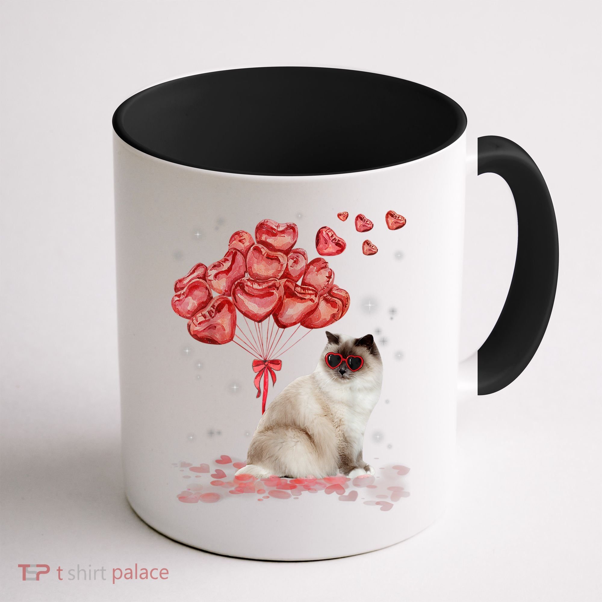 Funny Ragdoll Heart Valentines Day Cat Dad Mom Gift Coffee Mug