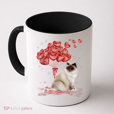Funny Ragdoll Heart Valentines Day Cat Dad Mom Gift Coffee Mug