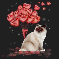 Funny Ragdoll Heart Valentines Day Cat Dad Mom Gift Beanie thumb 2