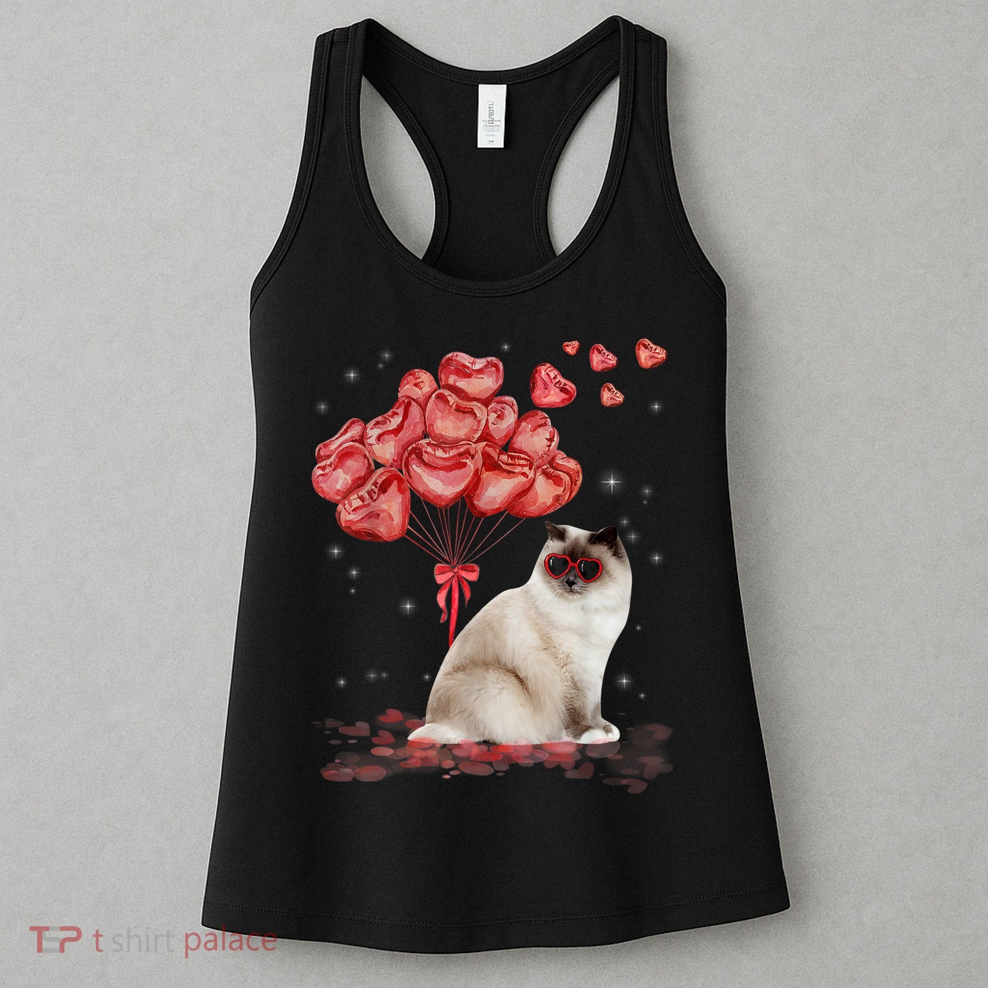 Funny Ragdoll Heart Valentines Day Cat Dad Mom Gift Women's Tank Top