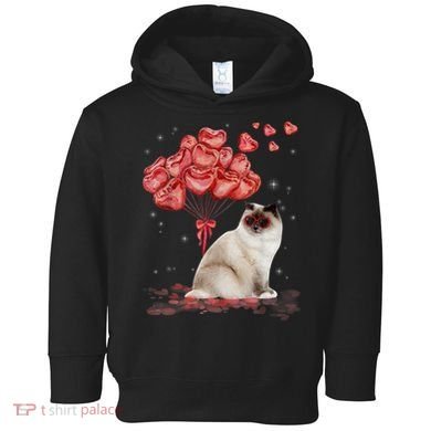 Funny Ragdoll Heart Valentines Day Cat Dad Mom Gift Toddler Hoodie