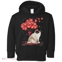 Funny Ragdoll Heart Valentines Day Cat Dad Mom Gift Toddler Hoodie thumb 0