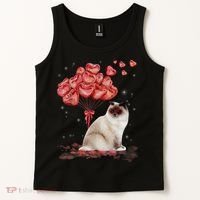 Funny Ragdoll Heart Valentines Day Cat Dad Mom Gift Tank Top thumb 2