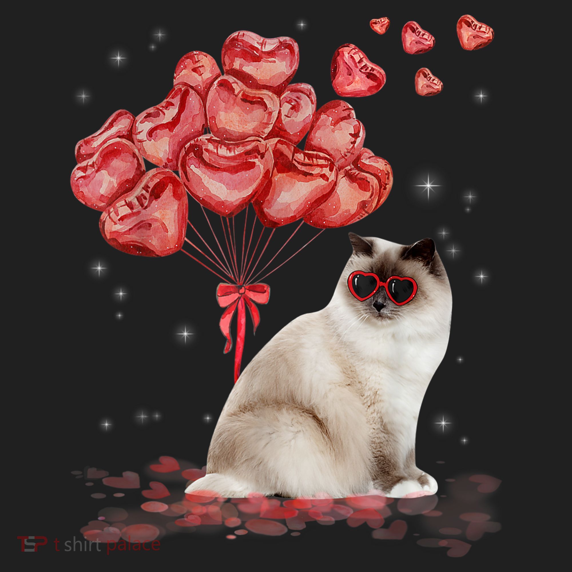 Funny Ragdoll Heart Valentines Day Cat Dad Mom Gift Golf Towel