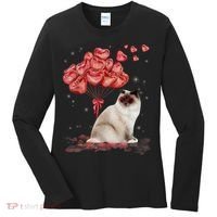 Funny Ragdoll Heart Valentines Day Cat Dad Mom Gift Women's Long Sleeve Shirt thumb 0