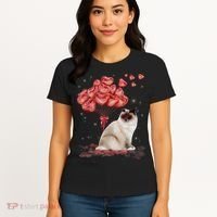 Funny Ragdoll Heart Valentines Day Cat Dad Mom Gift Women's T-Shirt thumb 4