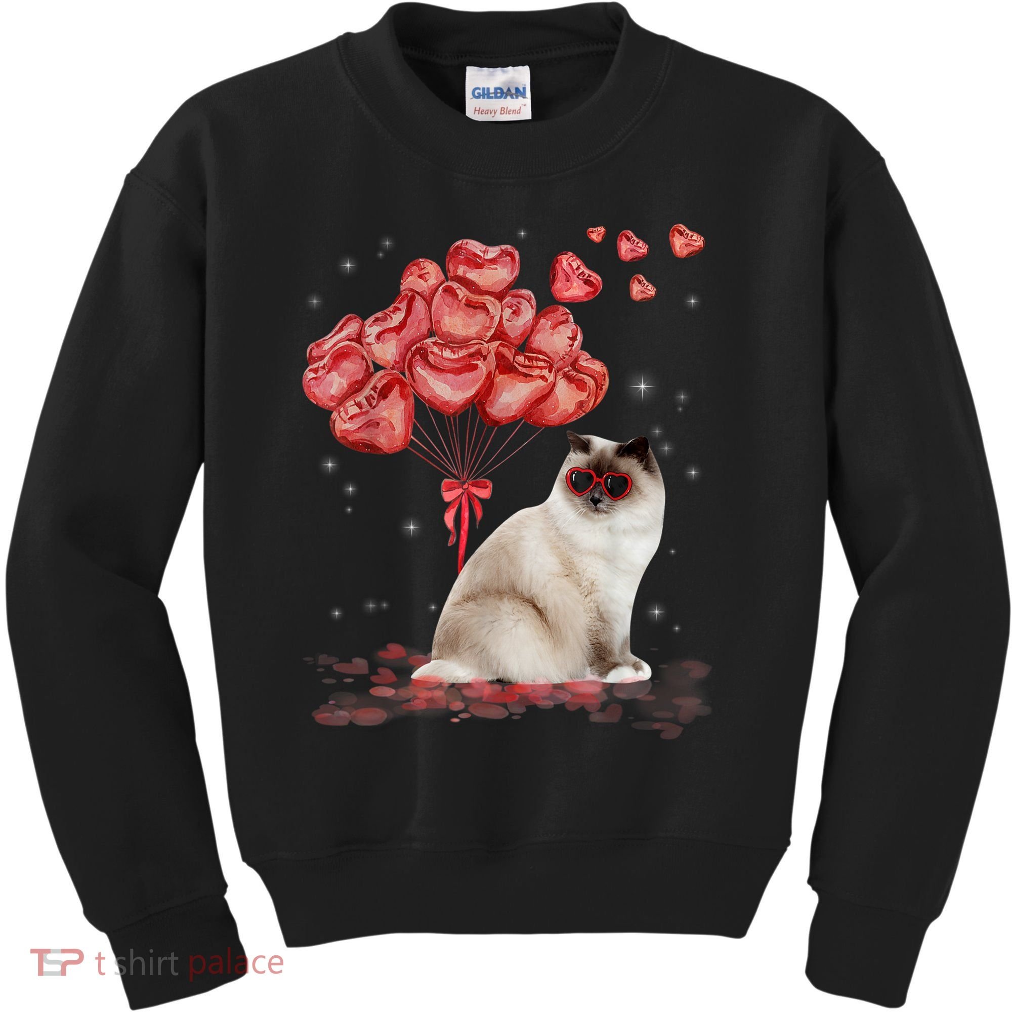 Funny Ragdoll Heart Valentines Day Cat Dad Mom Gift Kids Sweatshirt