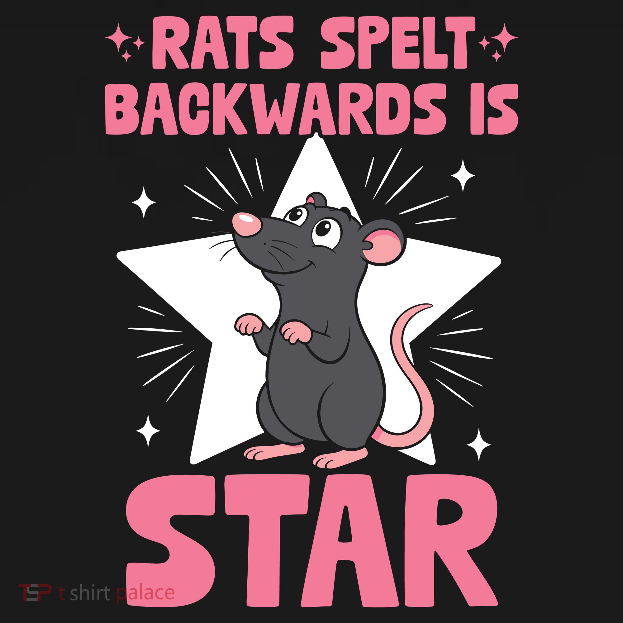 Funny Rat Humor Gift Rats Spelt Backwards Is Star Hoodie