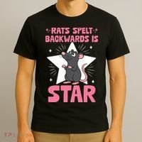 Funny Rat Humor Gift Rats Spelt Backwards Is Star T-Shirt thumb 3