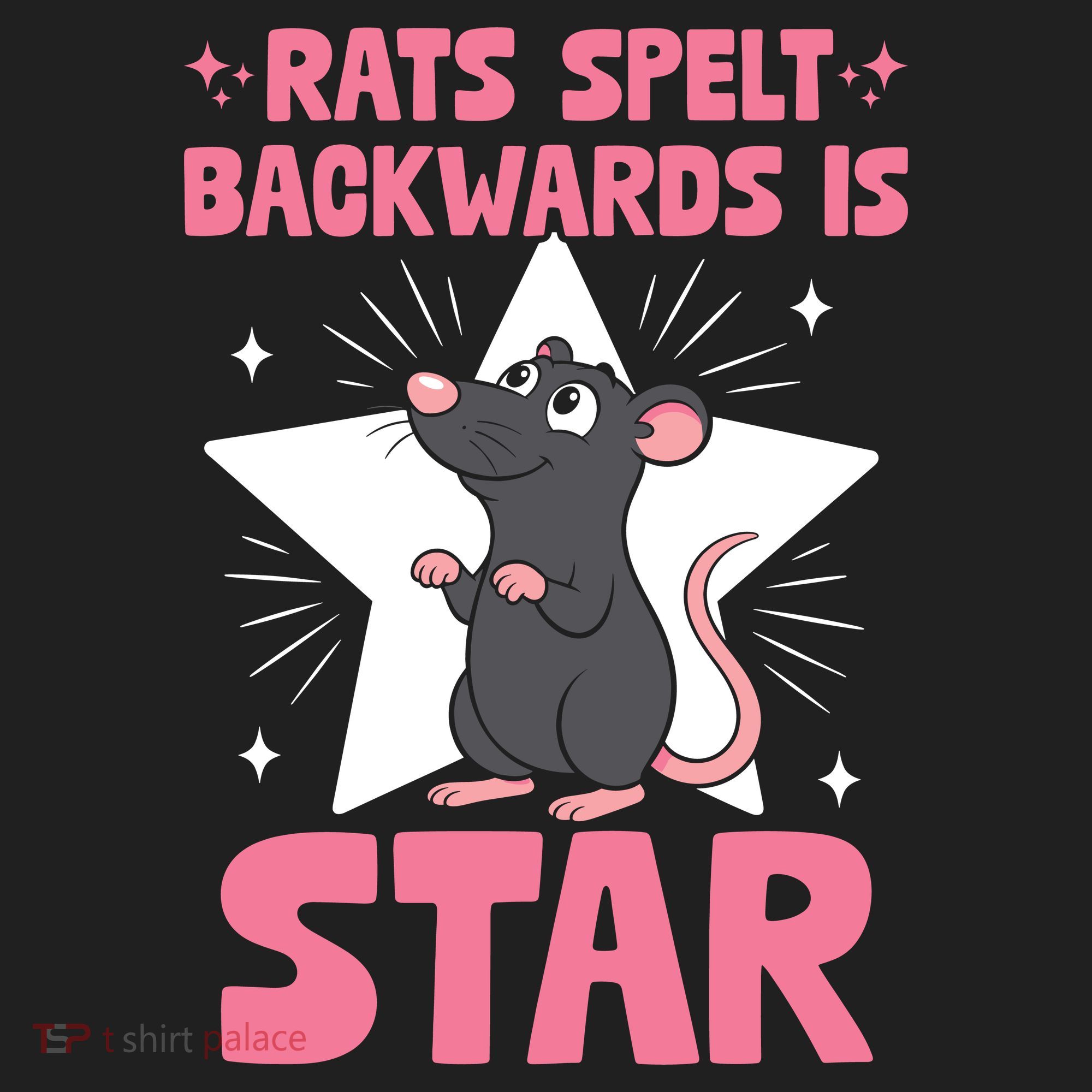 Funny Rat Humor Gift Rats Spelt Backwards Is Star Hat