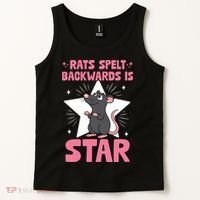 Funny Rat Humor Gift Rats Spelt Backwards Is Star Tank Top thumb 2