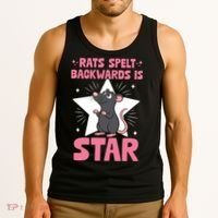 Funny Rat Humor Gift Rats Spelt Backwards Is Star Tank Top thumb 3