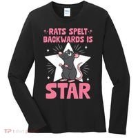 Funny Rat Humor Gift Rats Spelt Backwards Is Star Women's Long Sleeve Shirt thumb 0