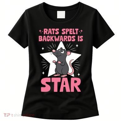 Funny Rat Humor Gift Rats Spelt Backwards Is Star Women's T-Shirt