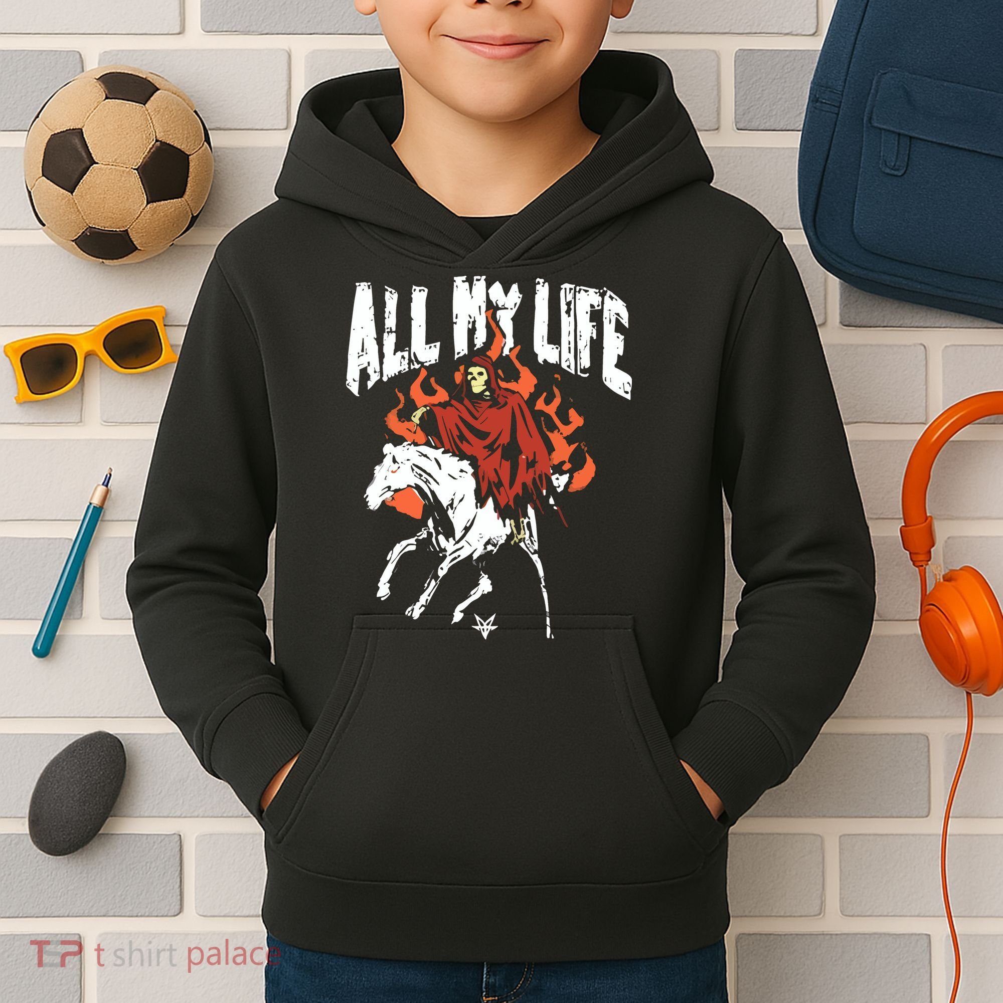 Fallinginreverse Reaper Horse Kids Hoodie