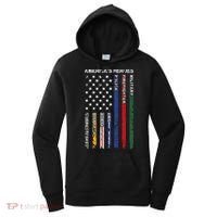 First Responders Hero Flag Nurse EMS Police Fire Women's Hoodie thumb 0