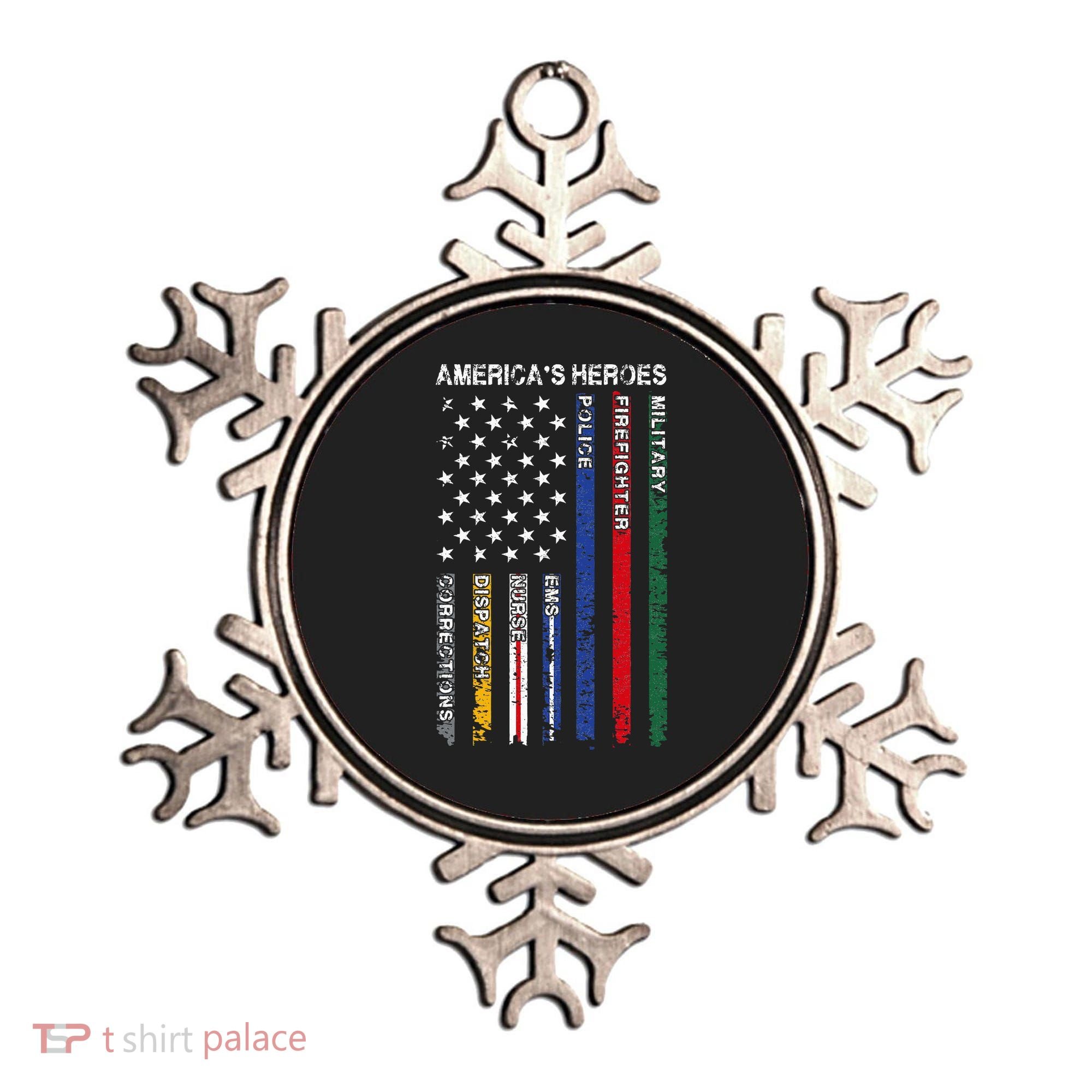 First Responders Hero Flag Nurse EMS Police Fire Ornament