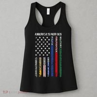 First Responders Hero Flag Nurse EMS Police Fire Women's Tank Top thumb 3
