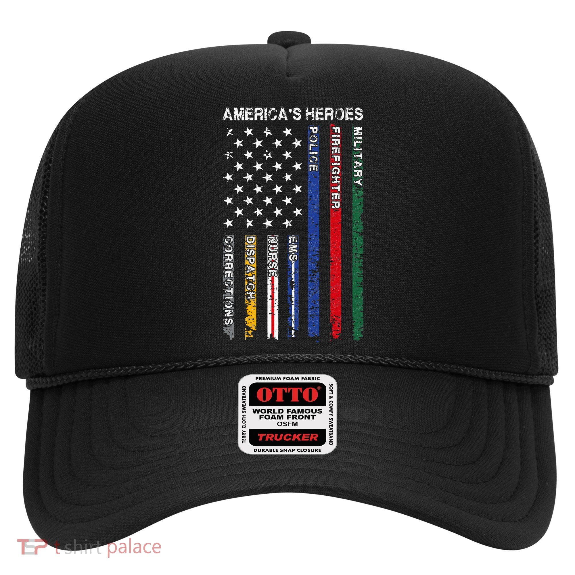 First Responders Hero Flag Nurse EMS Police Fire Hat