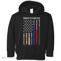 First Responders Hero Flag Nurse EMS Police Fire Toddler Hoodie thumb 0