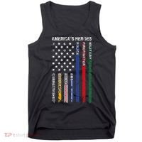First Responders Hero Flag Nurse EMS Police Fire Tank Top thumb 0