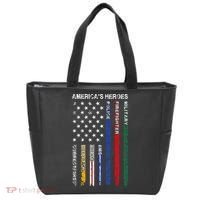 First Responders Hero Flag Nurse EMS Police Fire Tote Bag thumb 0