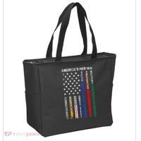 First Responders Hero Flag Nurse EMS Police Fire Tote Bag thumb 2