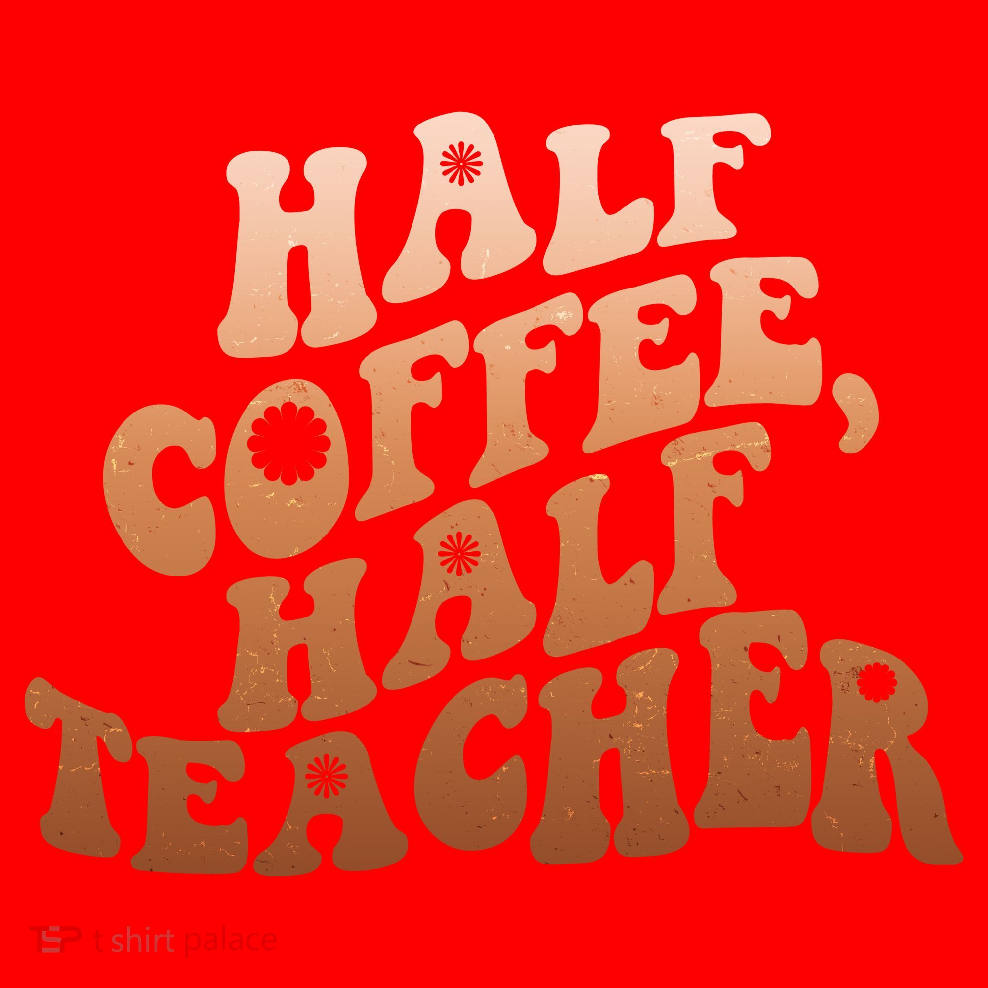 Funny Retro Half Coffee Half Teacher Santa Hat