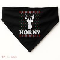 Funny Reindeer Horny Ugly Christmas Gift Xmas Gift USA-Made Doggie Bandana thumb 0