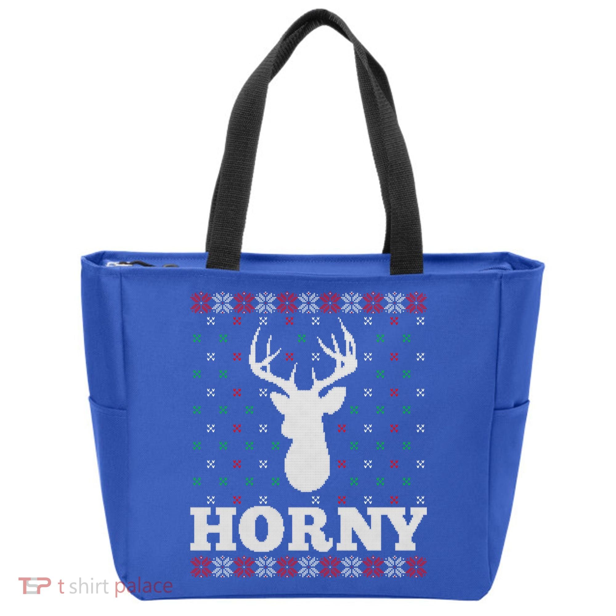 Funny Reindeer Horny Ugly Christmas Gift Xmas Gift Tote Bag