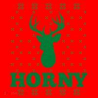 Funny Reindeer Horny Ugly Christmas Gift Xmas Gift Santa Hat thumb 1