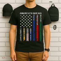 First Responders Hero Flag Nurse EMS Police Fire Military T-Shirt thumb 6