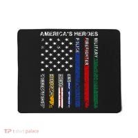 First Responders Hero Flag Nurse EMS Police Fire Military Mousepad thumb 0