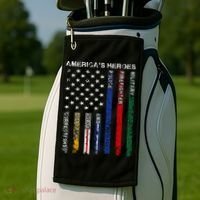 First Responders Hero Flag Nurse EMS Police Fire Military Golf Towel thumb 2